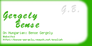 gergely bense business card